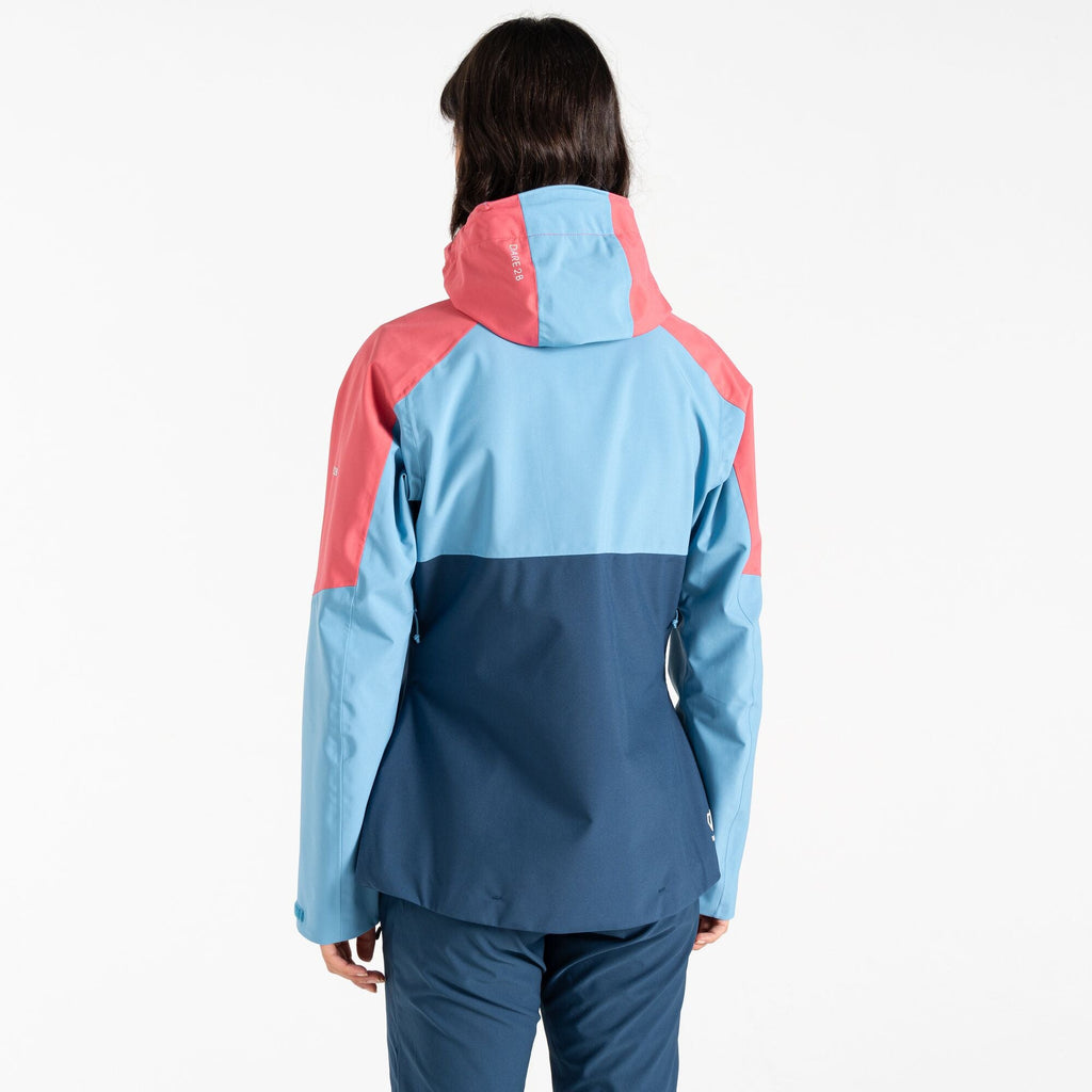 Pitching Jacket - Damen Jacke | wasserdichtes Stretchmaterial - Blau Niagara Blue/Sorbet Pink Bild 8