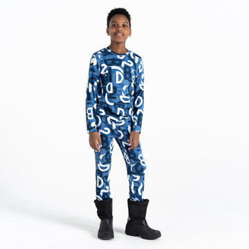 Pow Baselayer Set - Kinder Unterwäsche | schnelltrocknend - Blau OlyBluGraffi Bild 1