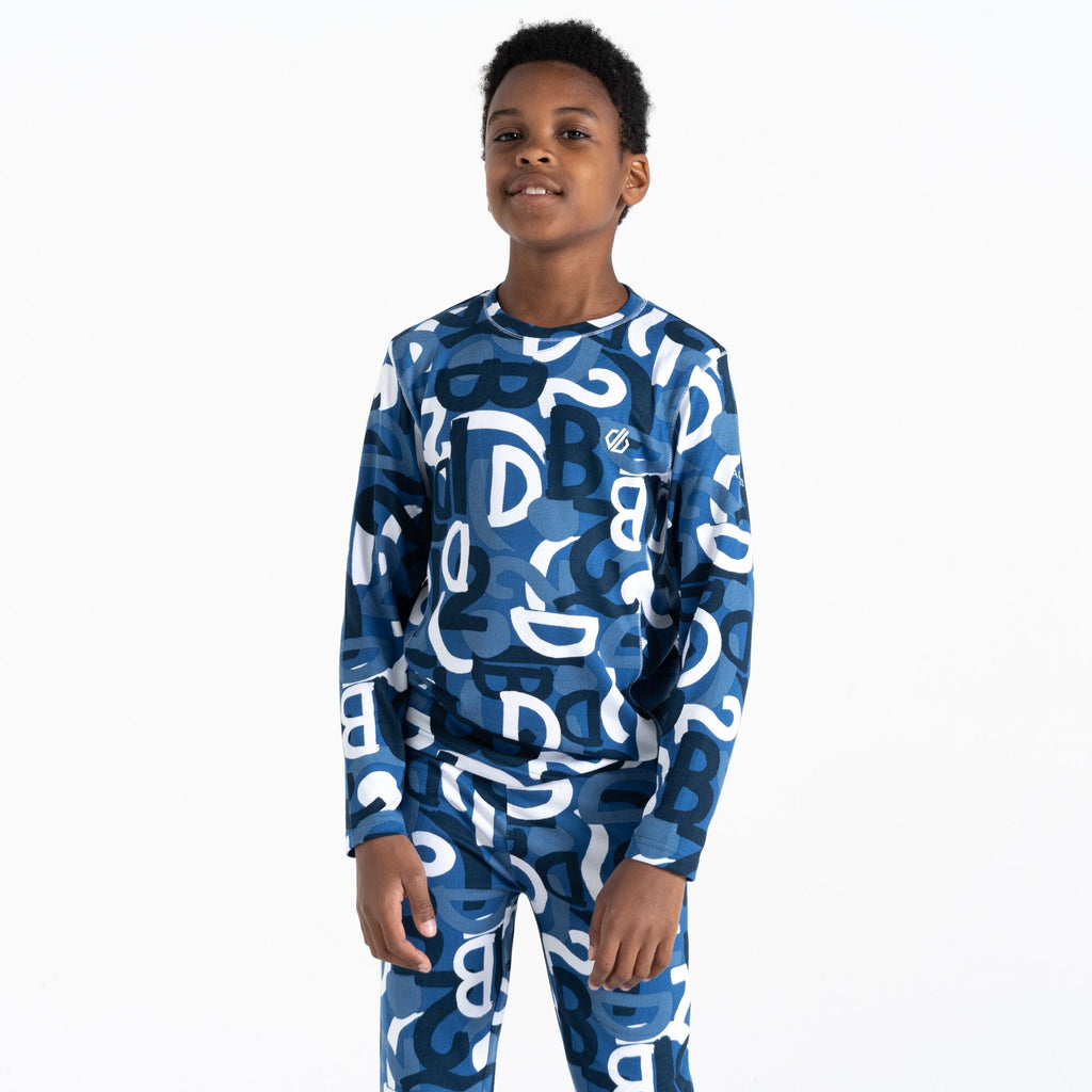 Pow Baselayer Set - Kinder Unterwäsche | schnelltrocknend - Blau OlyBluGraffi Bild 3