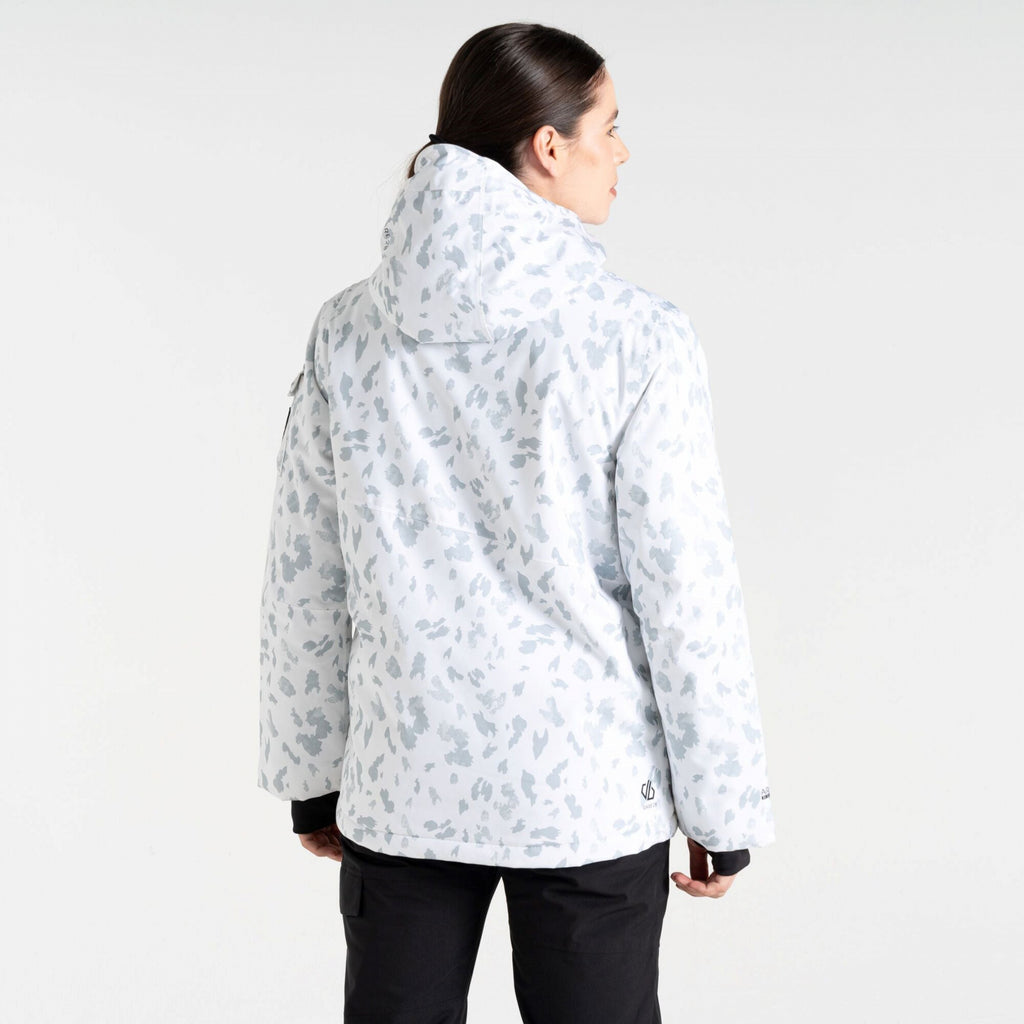 Ski Life Jacket - Damen Skijacke | wasserdichtes und atmungsaktives Stretchgewebe - Weiß Blanc De Blanc Dash Print Bild 2