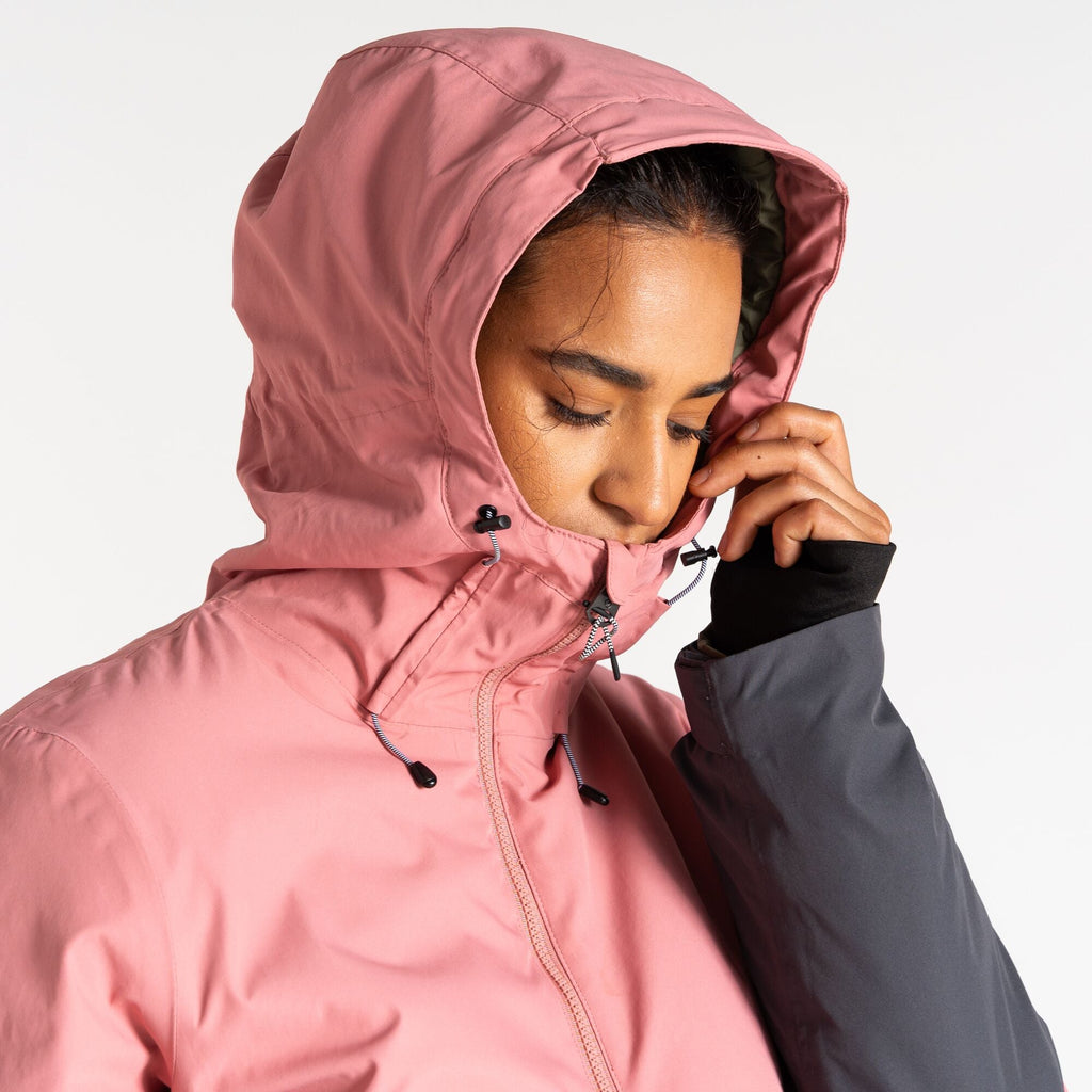 Snowburst Overhead Jacket - Damen Skijacke | verschweißte Nähte - Rosa-Grau Dusty Rose/Ebony Grey Bild 6