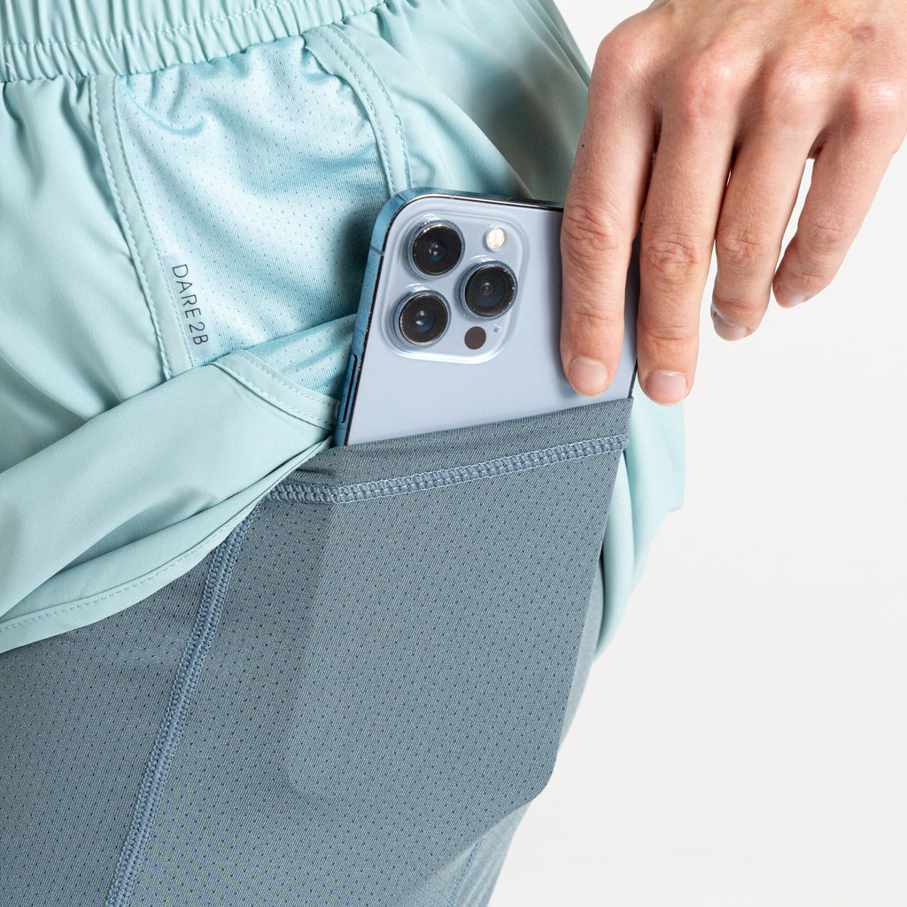 Sprint Up II Short - Damen Fitnesshose | schnell trocknend - Blau Aquifr/ElGry Bild 5