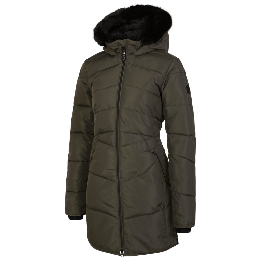Striking III Jkt - Damen Mantel | mit abnehmbarem Kunstpelzbesatz - Olive Green Lichen Bild 2