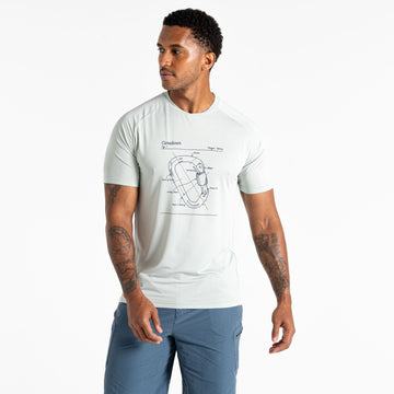 Tech II Tee - Herren T-Shirt | reflektierende Prints - Grau Aqua Grey Bild 1