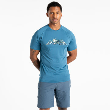 Tech II Tee - Herren T-Shirt | reflektierende Prints - Blau Bluesteel Bild 1
