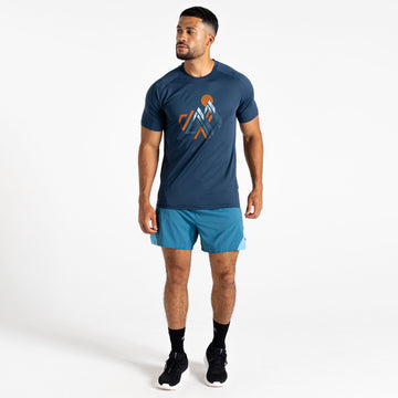 Tech II Tee - Herren T-Shirt | reflektierende Prints - Blau MoonLt Denim Bild 1