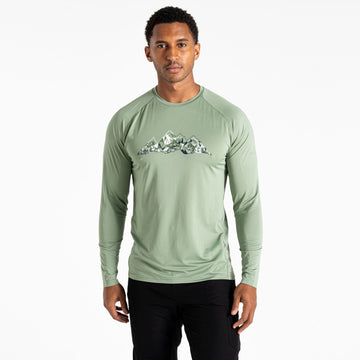 Tech Long Sleeved II Tee - Herren T-Shirt | reflektierende Print - Grün Hedge Green Bild 1