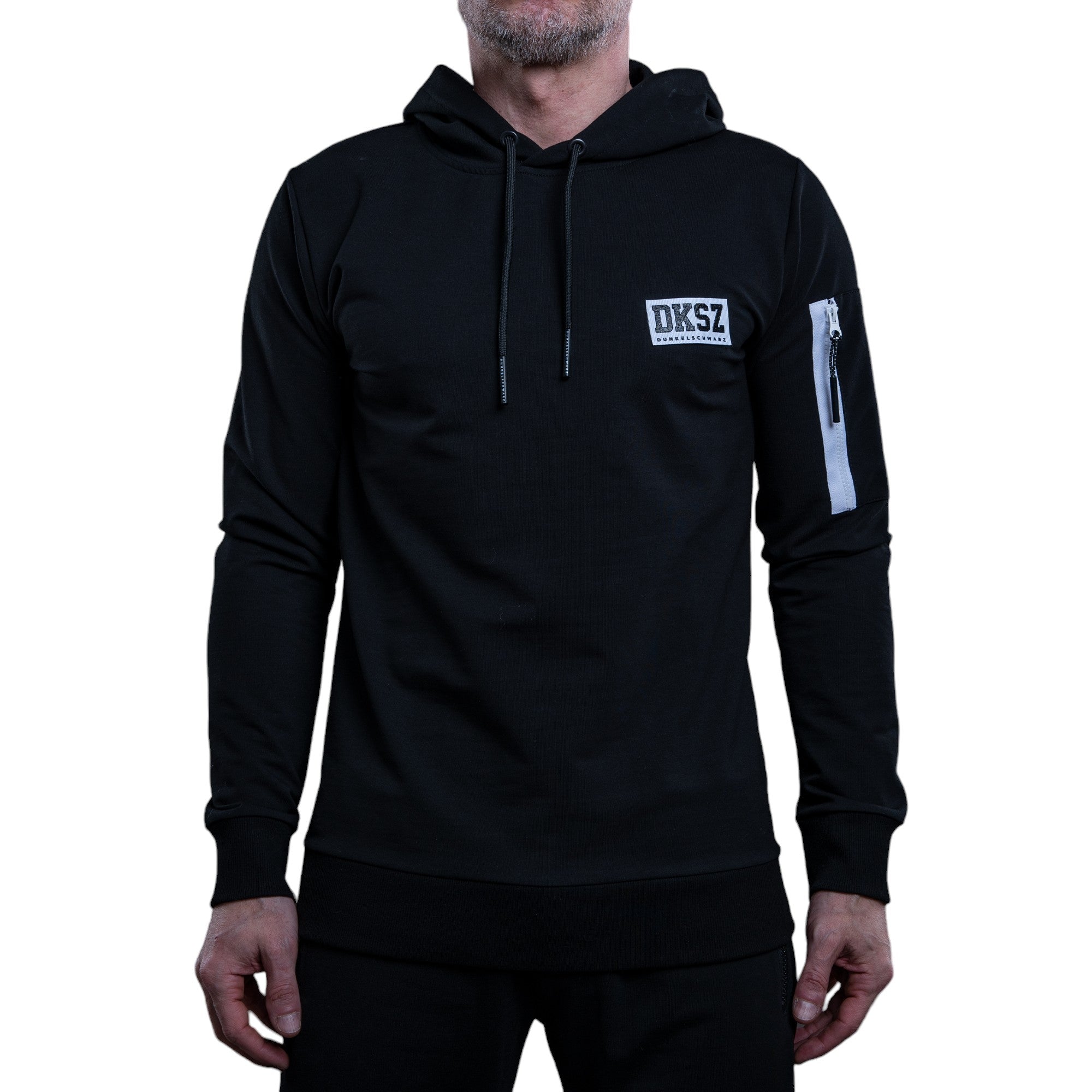 Hoodie Herren Hoodie aus Baumwolle Schwarz – Sportrabatt