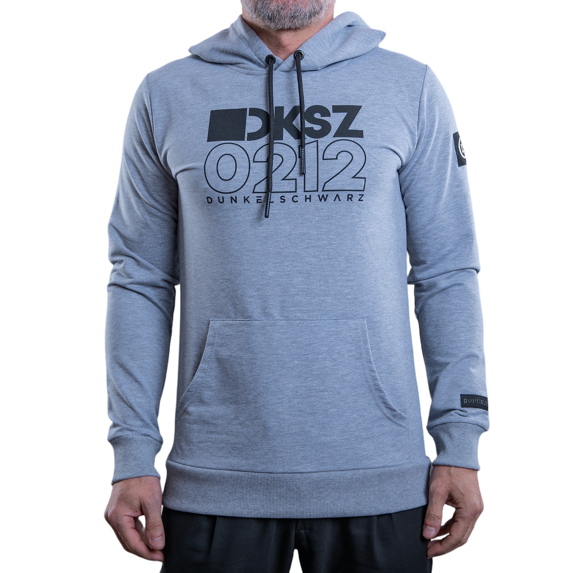 Hoodie Herren Hoodie mit Kängurutasche Grau – Sportrabatt