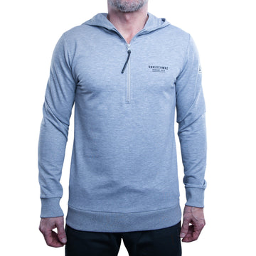 Hoodie Kurz-Zip - Herren Hoodie | aus Baumwolle - Grau grey Bild 1