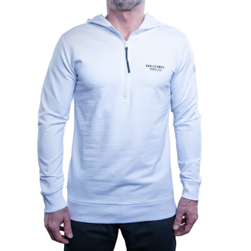 Hoodie Kurz-Zip - Herren Hoodie | aus Baumwolle - Weiß white Bild 1