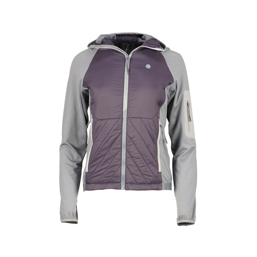 LADY JACKET PADDED HOODIE - Damen Zip-Jacke | Reißverschlusstaschen - Blau smoke Bild 1
