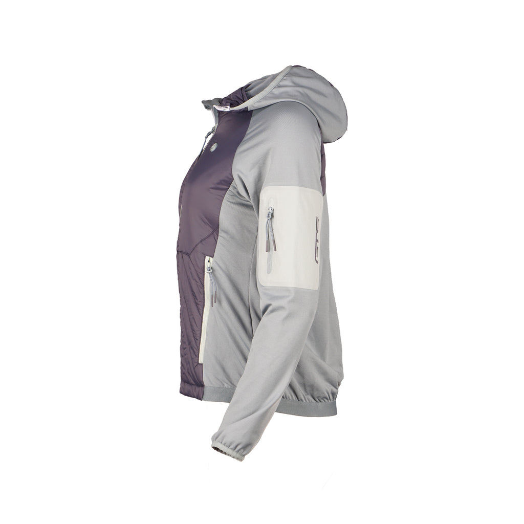 LADY JACKET PADDED HOODIE - Damen Zip-Jacke | Reißverschlusstaschen - Blau smoke Bild 3