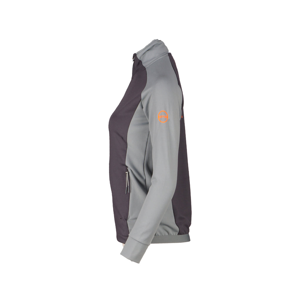 LADY JACKET POWERSTRETCH - Damen Zip-Jacke | Reißverschlusstaschen - blau smoke Bild 3