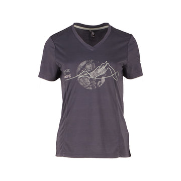 LADY T-SHIRT RAYON Damen T-Shirt | weiches Material - Blau smoke Bild 1
