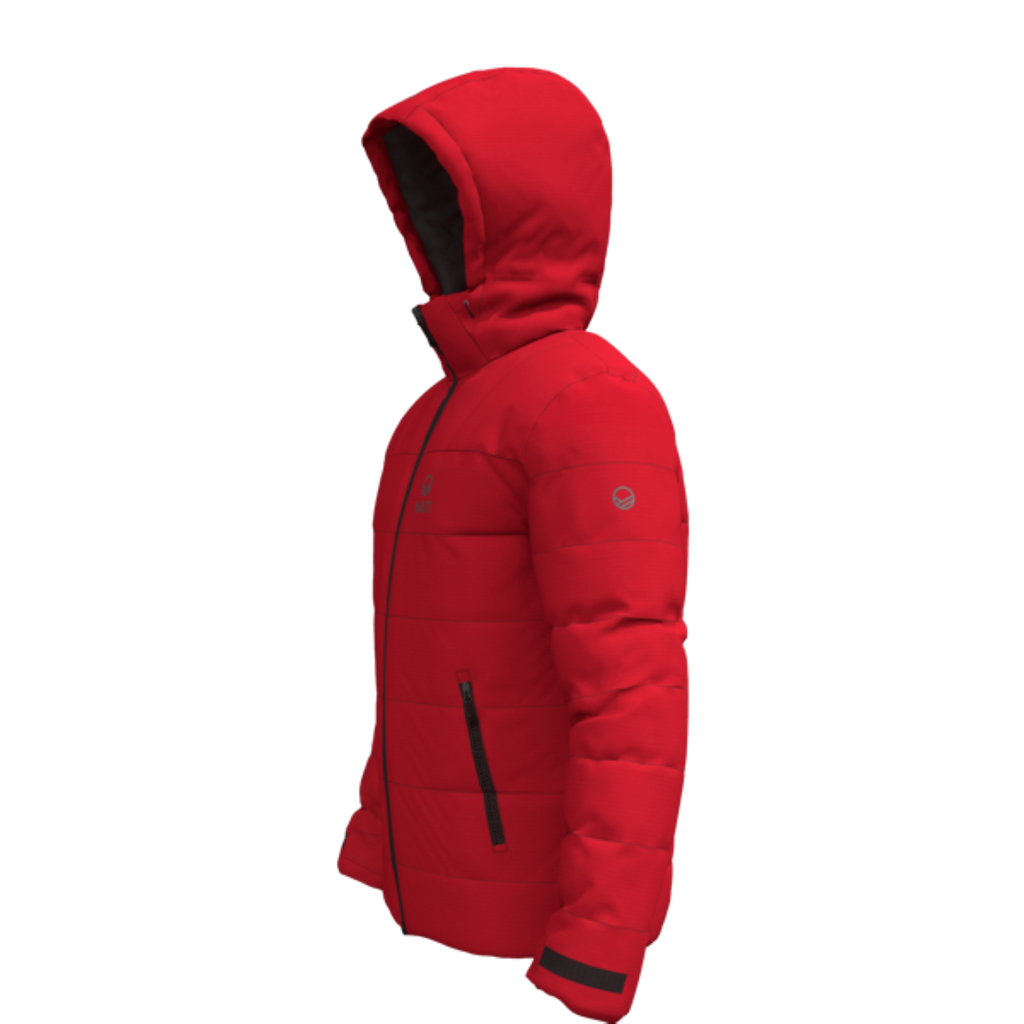 Mellow M Ski Puffer Jacket - Herren Skijacke | mit Skipass-Tasche - Rot Halti Red Bild 2