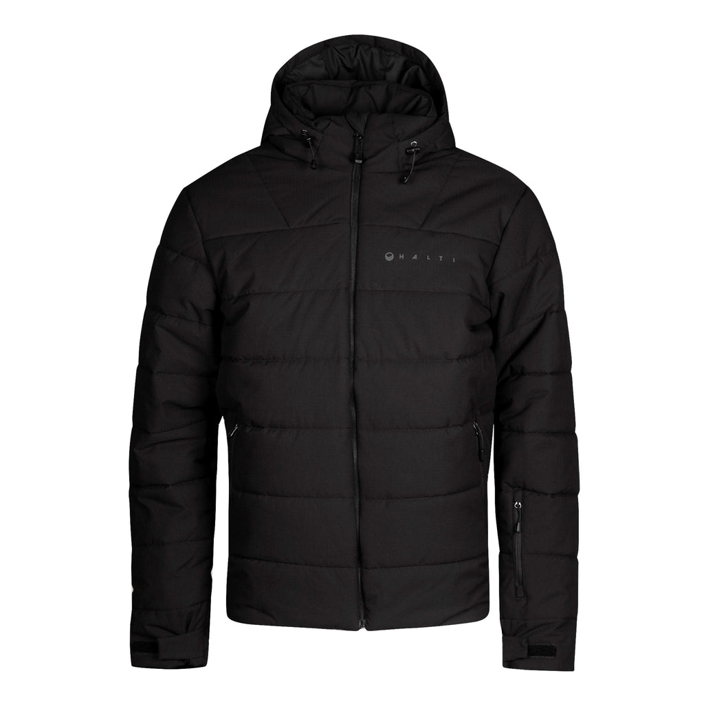 Mellow M Ski Puffer Jacket - Herren Skijacke | mit Skipass-Tasche - Schwarz Black Bild 1