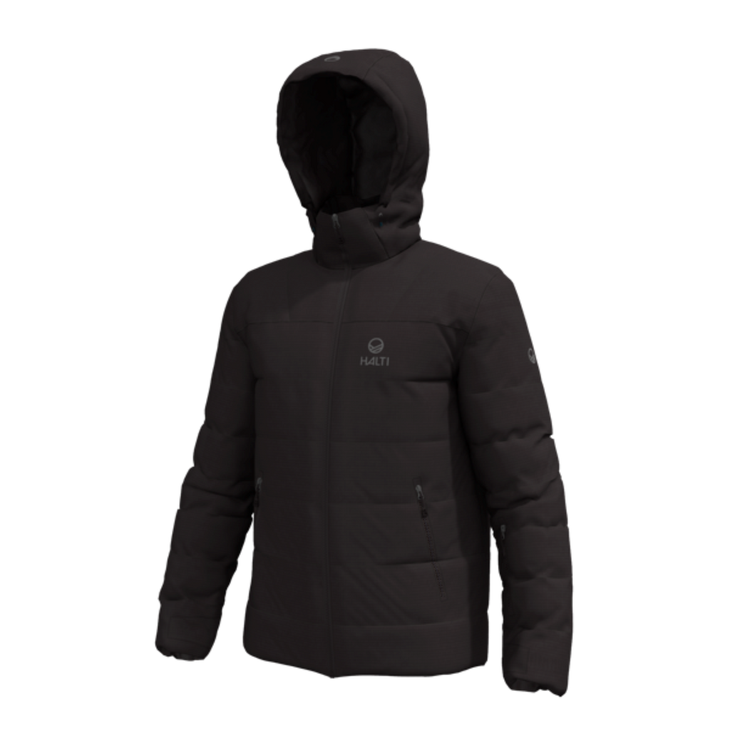 Mellow M Ski Puffer Jacket - Herren Skijacke | mit Skipass-Tasche - Schwarz Black Bild 3