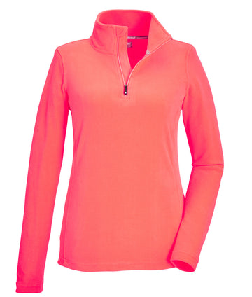 KSW 101 FLC SHRT - Damen Fleeceshirt | mit Stehkragen - Pink neon-coral Bild 1
