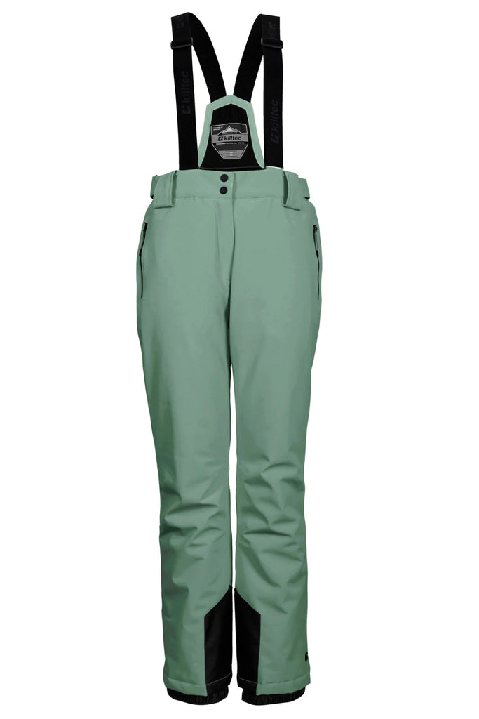KSW 249 SKI PNTS - Damen Skihose | mit abnehmbaren Trägern - Grün grüngrau Bild 1