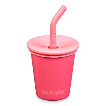 296ml Kid Kanteen@ Kid Steel Cup - Kindertrinkbecher | auslaufsicher - Pink Rouge Red Bild 1