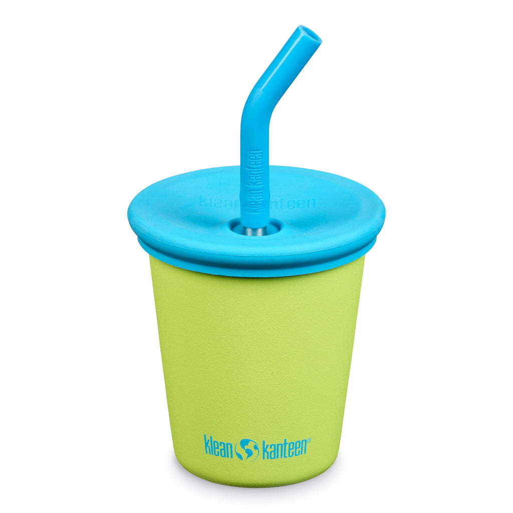 296ml Kid Kanteen Kid Steel Cup - Kindertrinkbecher | auslaufsicher - Grün Blau Juicy Pear (matt) Bild 1