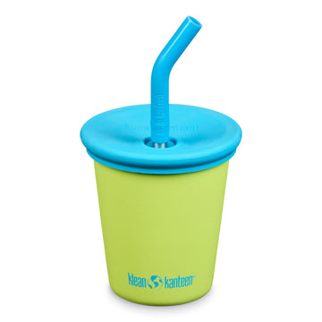 296ml Kid Kanteen Kid Steel Cup - Kindertrinkbecher | auslaufsicher - Grün Blau Juicy Pear (matt) Bild 1