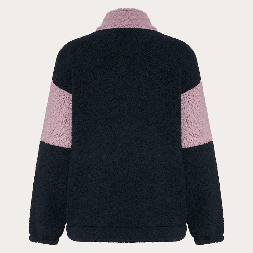 TNP EMBER HALF ZIP RC FLEECE - Damen Jacke | elastische Bündchen - Rosa Schwarz TOADSTOOL/BLACK Bild 4