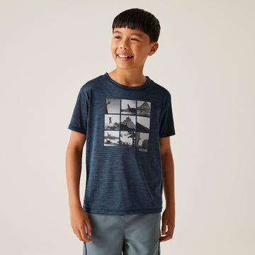 Alvarado IX - Kinder T-Shirt | sehr guter Feuchtigkeitsabtransport - Blau Navy Marl Bild 1