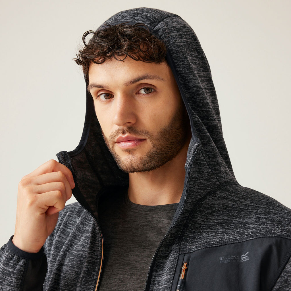 Alven - Herren Jacke | fixierte Kapuze - Grau AshM/Blk(Fx) Bild 5