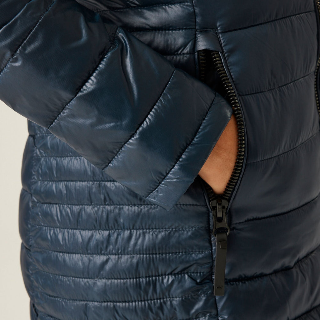 Andel III - Damen Wintermantel | 2 Wege-Reißverschluss - Blau Navy Bild 4