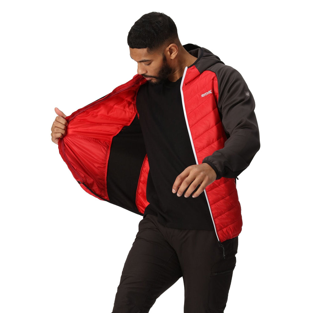 Andreson VIII Hybrd - Herren Jacke | mit daunenweicher Warmloft-Isolierung - Rot DangrRed/Ash Bild 3