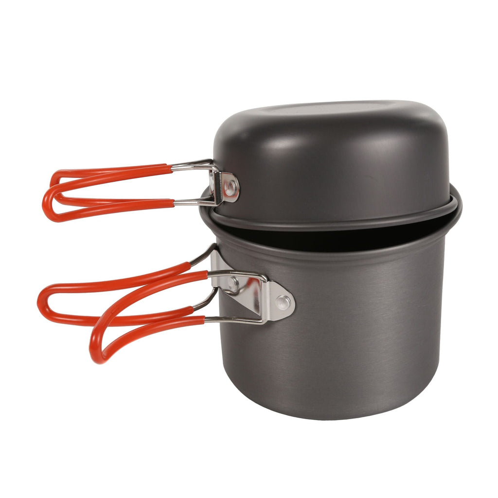 Backpack Cookset - Kochset | mit einklappbaren Klappgriffen - Schwarz Grey Bild 3