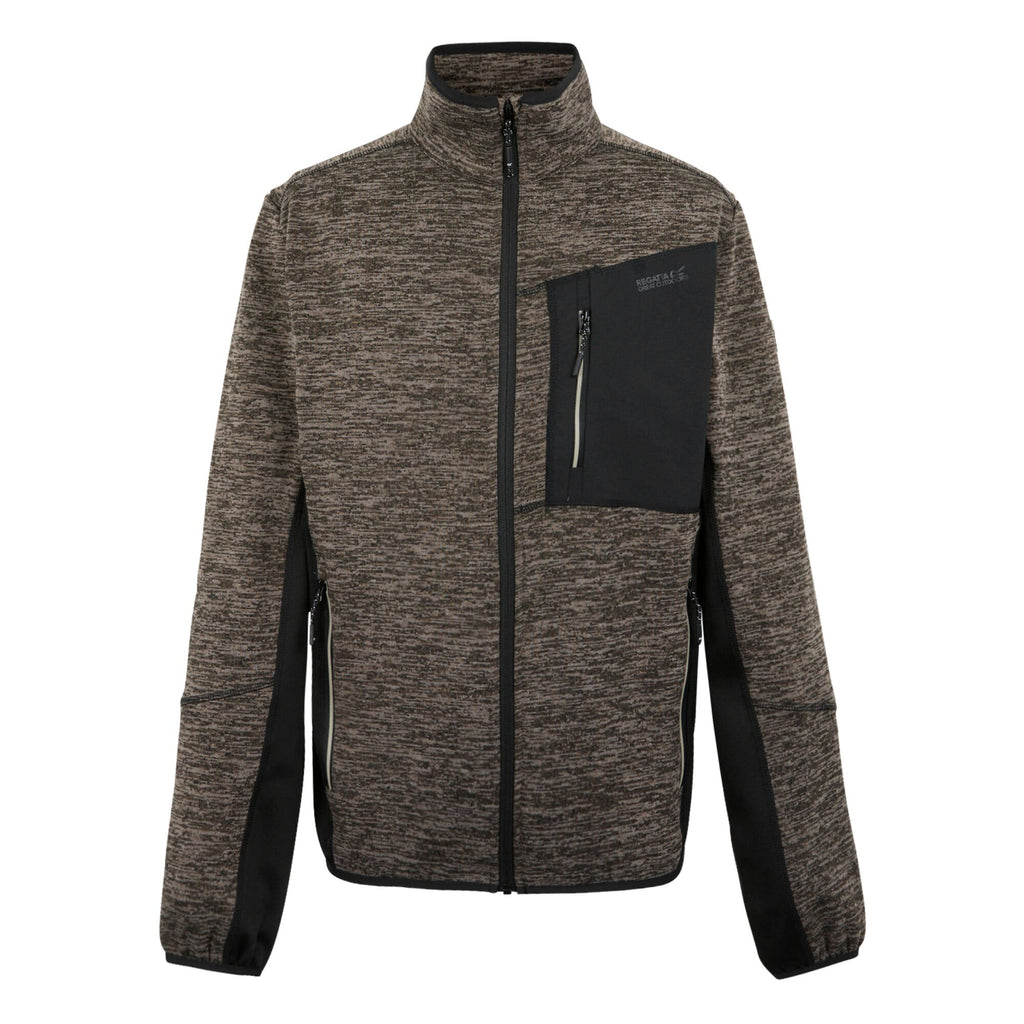 Baslinn - Herren Jacke | meliertes Fleece - Grau TreetpMrl/Bk Bild 3
