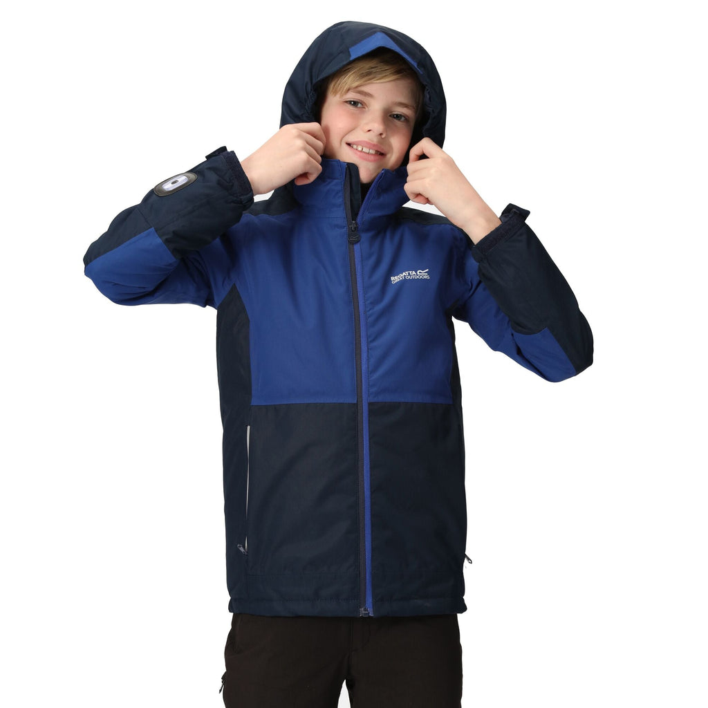 Beamz III - Kinder Jacke | mit integrierter Taschenlampe - Blau Nvy/NewRoyal Bild 1