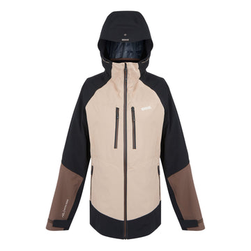 Carletta IX 3 in 1 - Damen Jacke | mit Hybrid Innenjacke und reflektierenden Details - Beige-Schwarz Black/Warm Taupe Bild 1