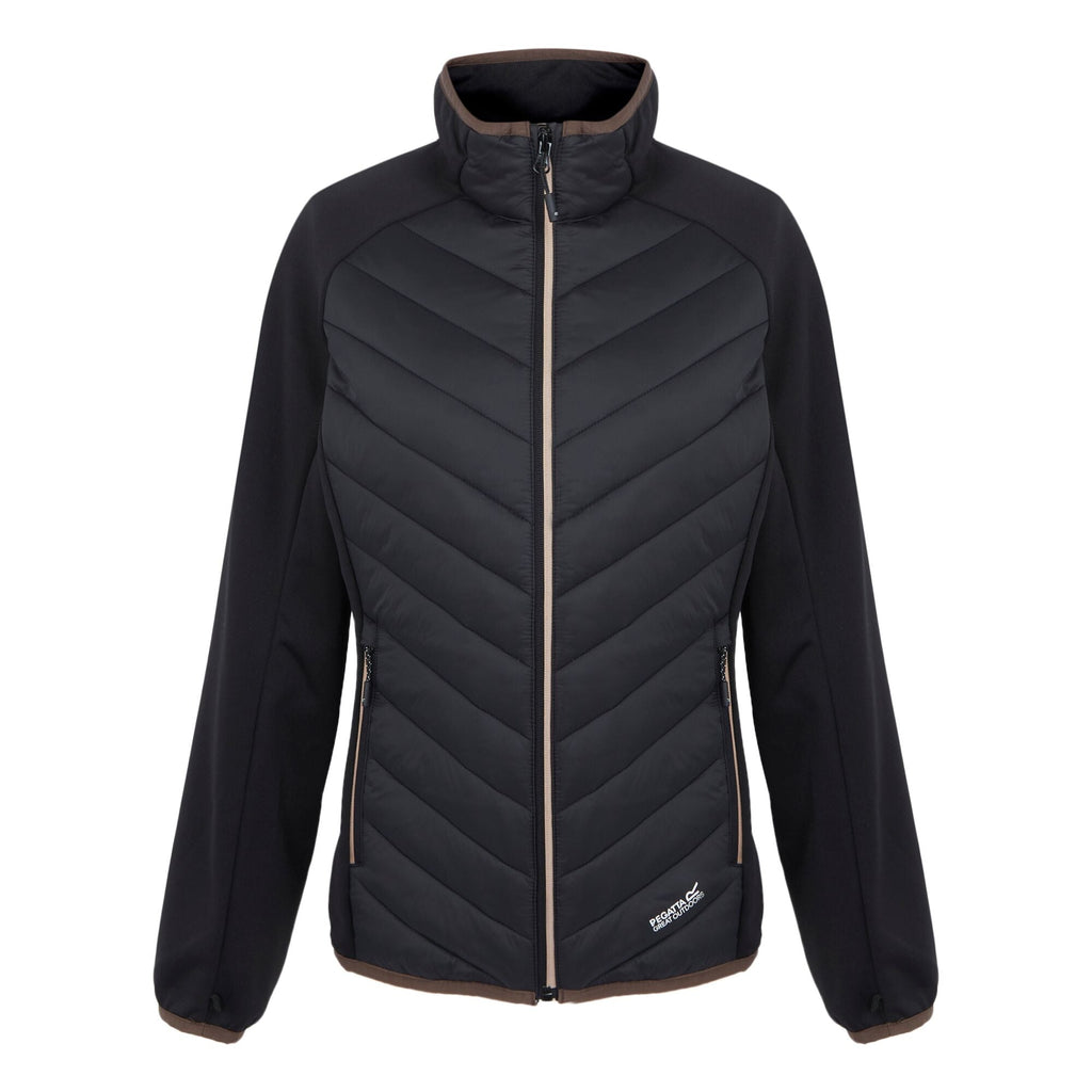 Carletta IX 3 in 1 - Damen Jacke | mit Hybrid Innenjacke und reflektierenden Details - Beige-Schwarz Black/Warm Taupe Bild 3