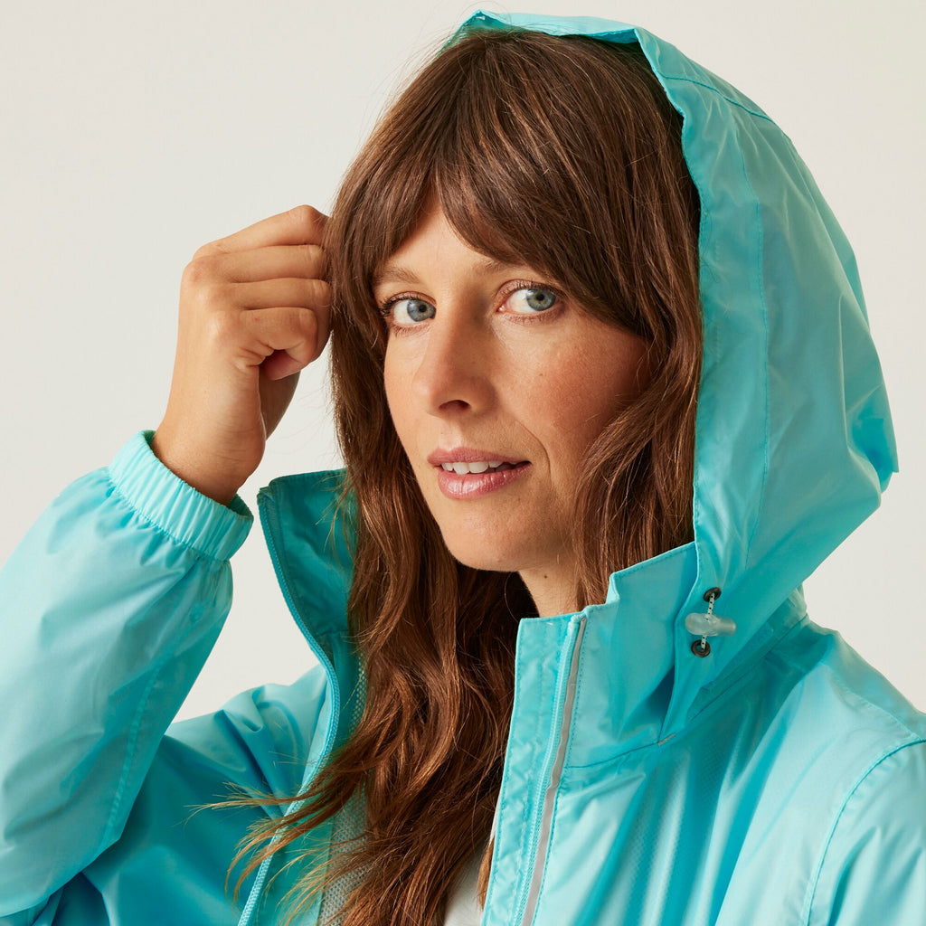 Corinne IV - Damen Regenjacke | mit Reflektor-Paspelierung - Blau Aruba Blue Bild 5