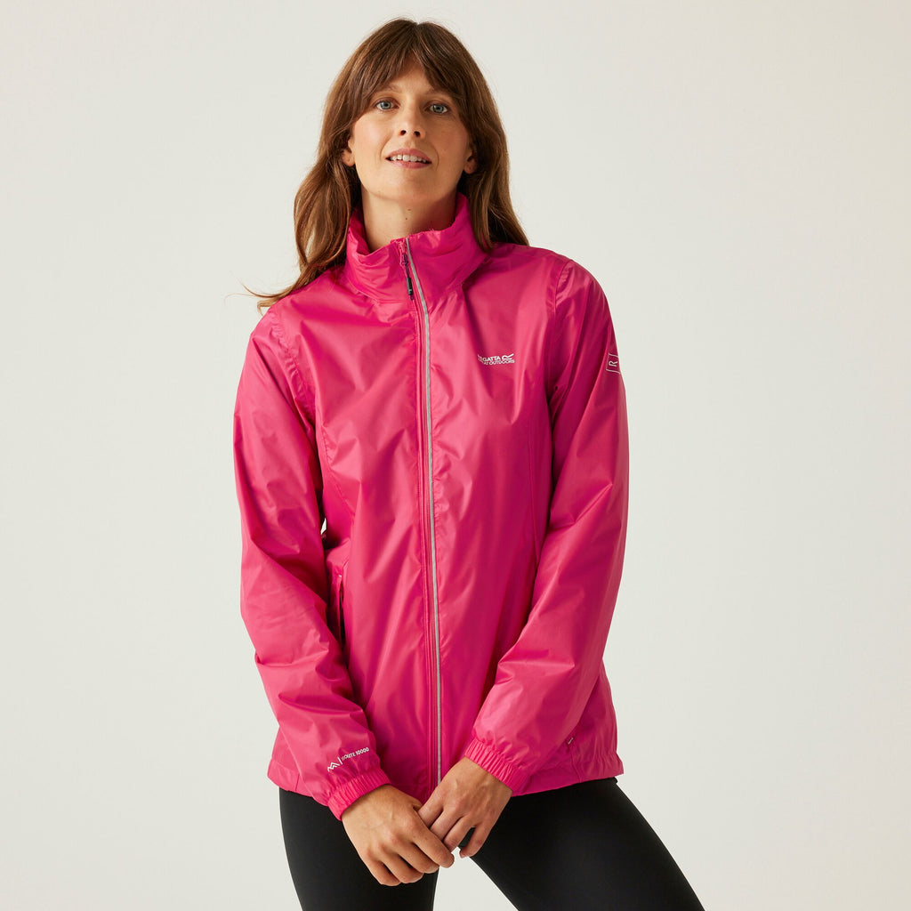 Corinne IV - Damen Regenjacke | mit Reflektor-Paspelierung - Pink Pop Bild 1