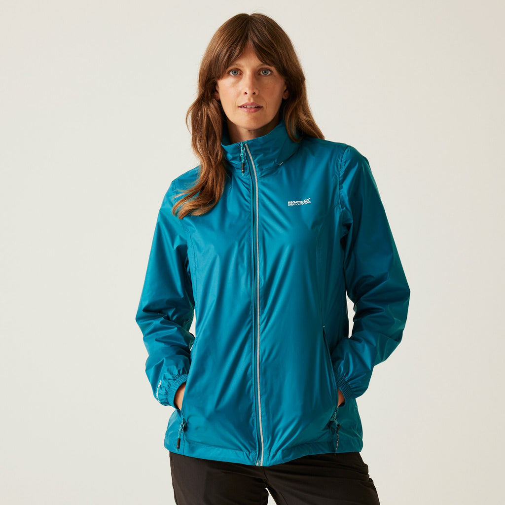 Corinne IV - Damen Regenjacke | mit Reflektor-Paspelierung - Blau Exotic Plume Bild 1