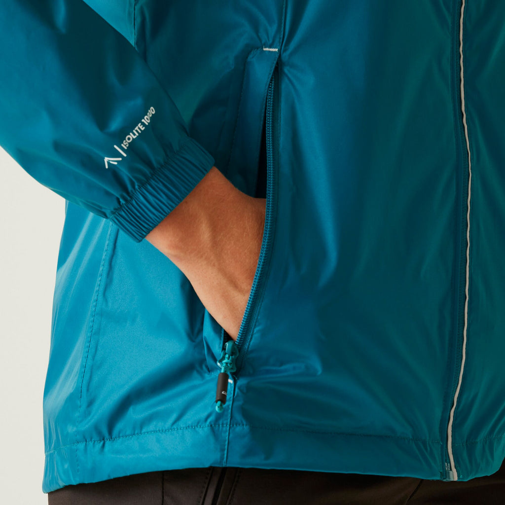 Corinne IV - Damen Regenjacke | mit Reflektor-Paspelierung - Blau Exotic Plume Bild 5