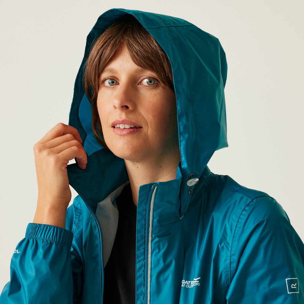 Corinne IV - Damen Regenjacke | mit Reflektor-Paspelierung - Blau Exotic Plume Bild 6