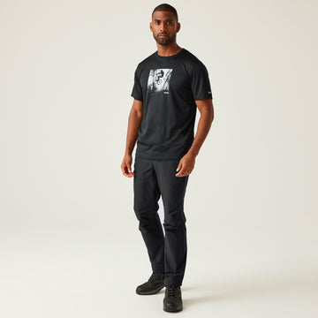 Finga lIX - Herren T-Shirt | gute Feuchtigkeitsableitung - Schwarz Black Bild 1