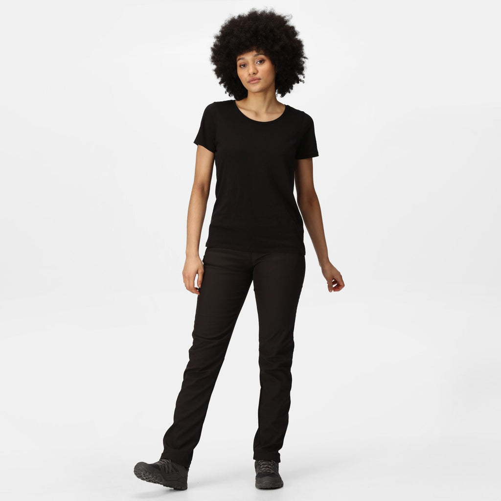 Geo SShell Trs II - Damen Softshell-Hose - kurze Beinlänge | mit wärmender Innenseite -Schwarz 800 black Bild 1