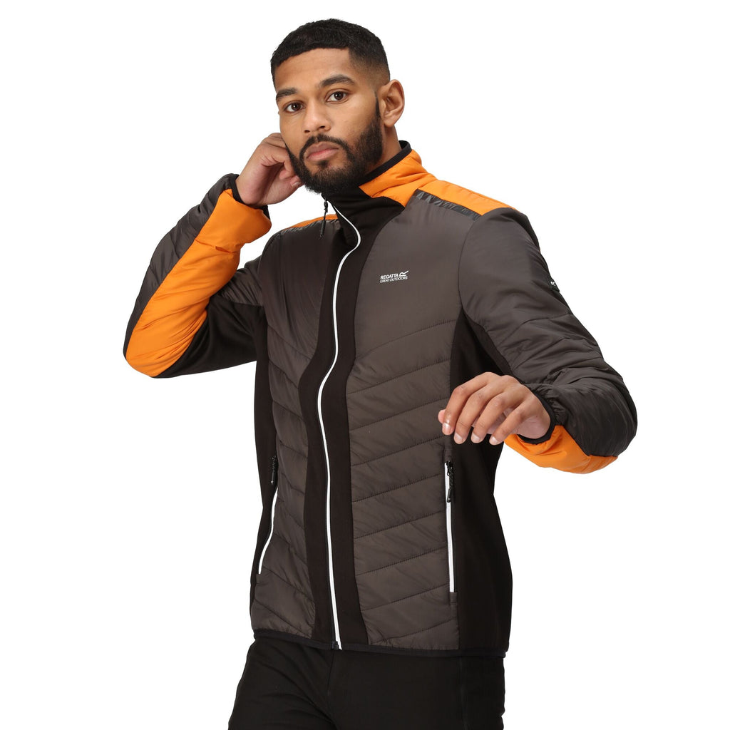 Halton VII - Herren Jacke | mit Stretch Einsätzen - Grau-Orange Ash/OranPepp Bild 1