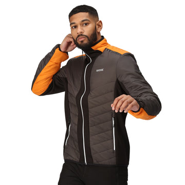 Halton VII - Herren Jacke | mit Stretch Einsätzen - Grau-Orange Ash/OranPepp Bild 1