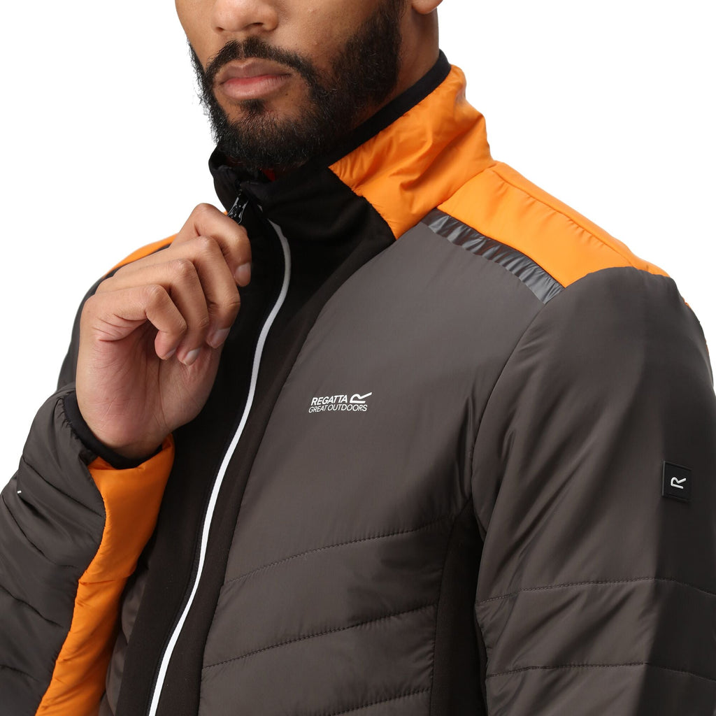 Halton VII - Herren Jacke | mit Stretch Einsätzen - Grau-Orange Ash/OranPepp Bild 3
