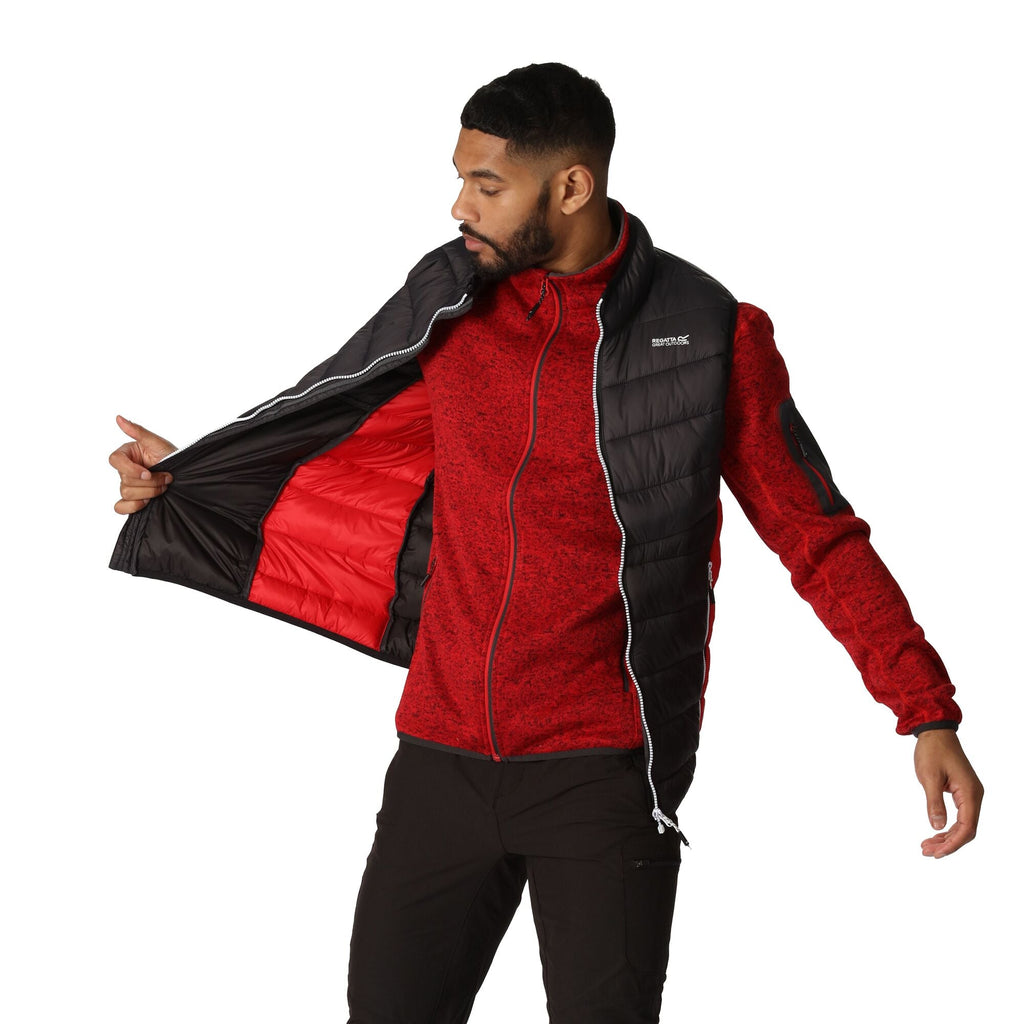 Harrock B/W II - Herren Gilet | mit synthetischer Wattierung - Schwarz-Rot Ash/Black Bild 3