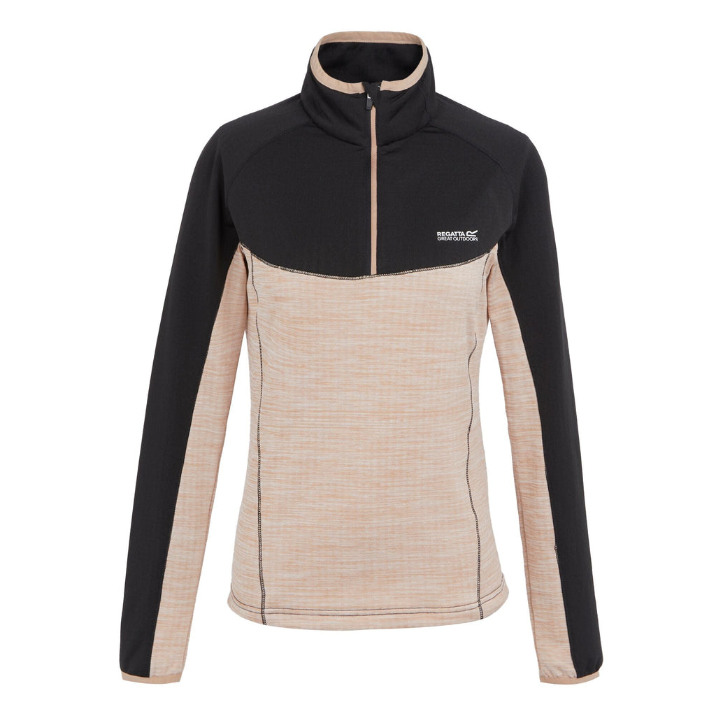 Hepley - Damen Midlayer | feuchtigkeitsabweisend - Schwarz-Beige Black/Warm Taupe Marl Bild 4