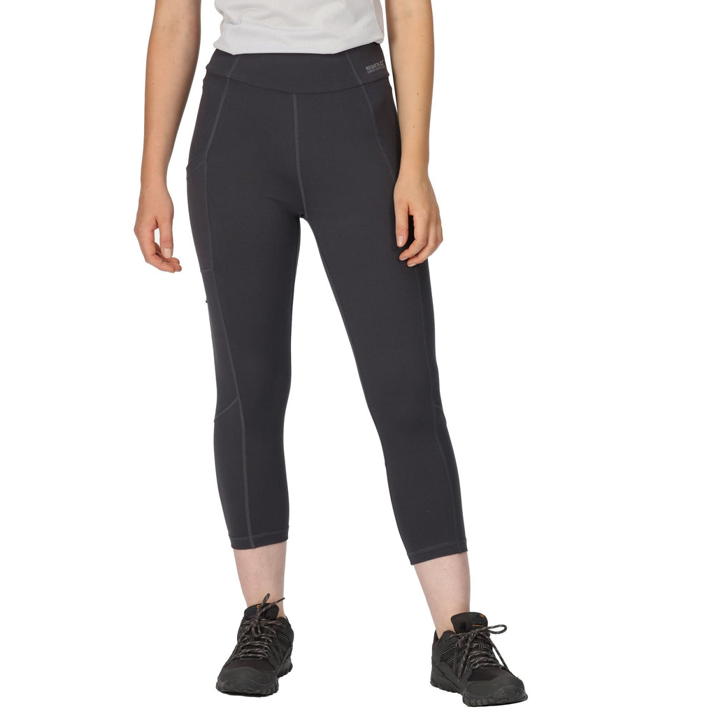 Holeen 3/4Legging - Damen Legging | mit Handytasche - Grau Seal Grey Bild 2